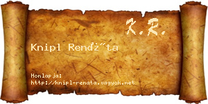 Knipl Renáta névjegykártya
